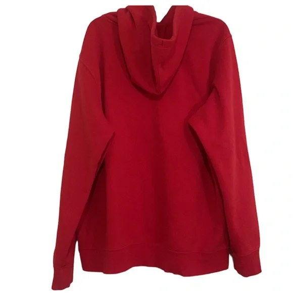 The North Face Red Jacket with Hood and Black Logo - Picture 3 of 10